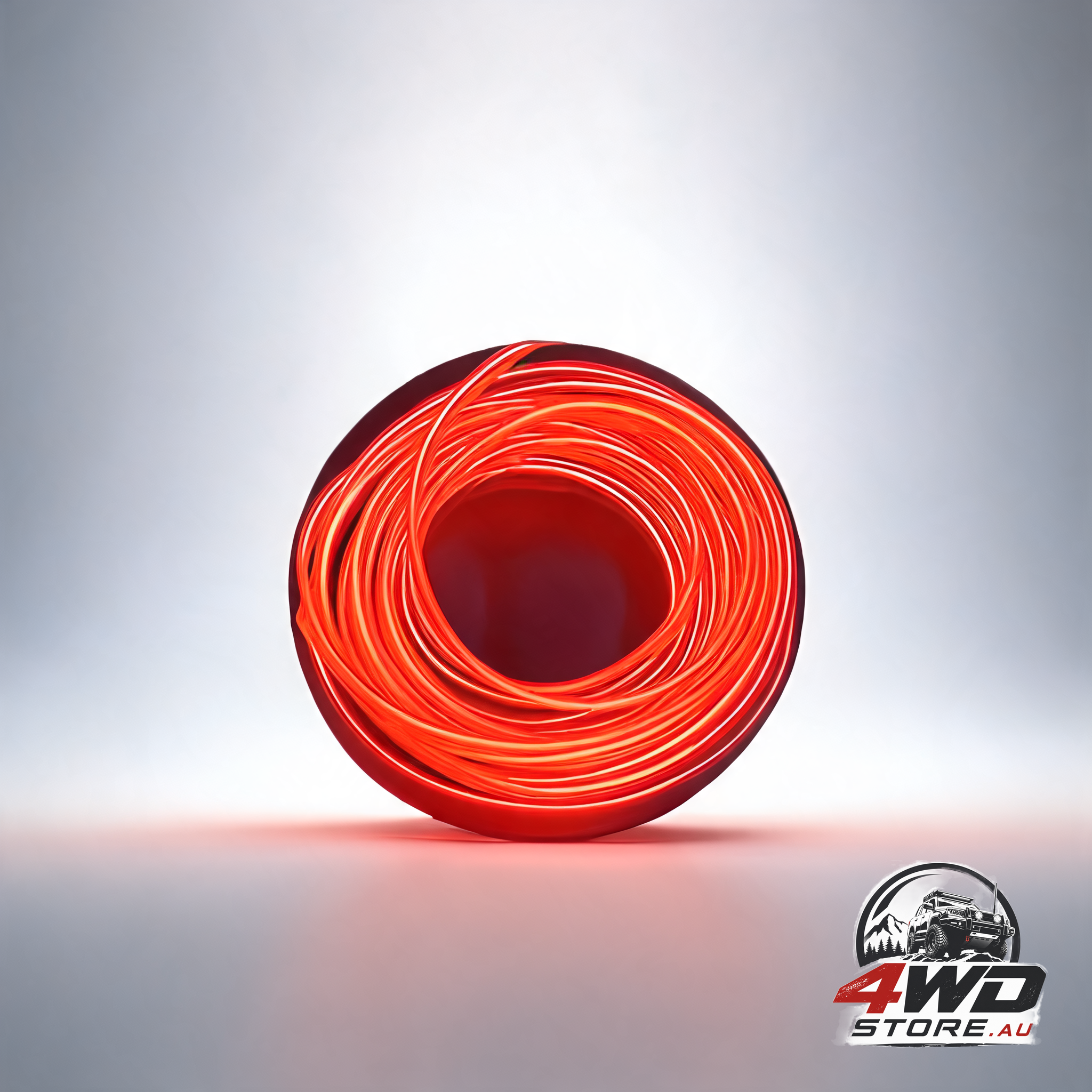 Red 3m USB LED neon wire strip light for car interior ambient lighting
