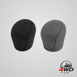 2 x 6 speed silicone car gear shift knob covers, black and grey