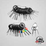 Terminal puller and removal tool kit for car electric cables