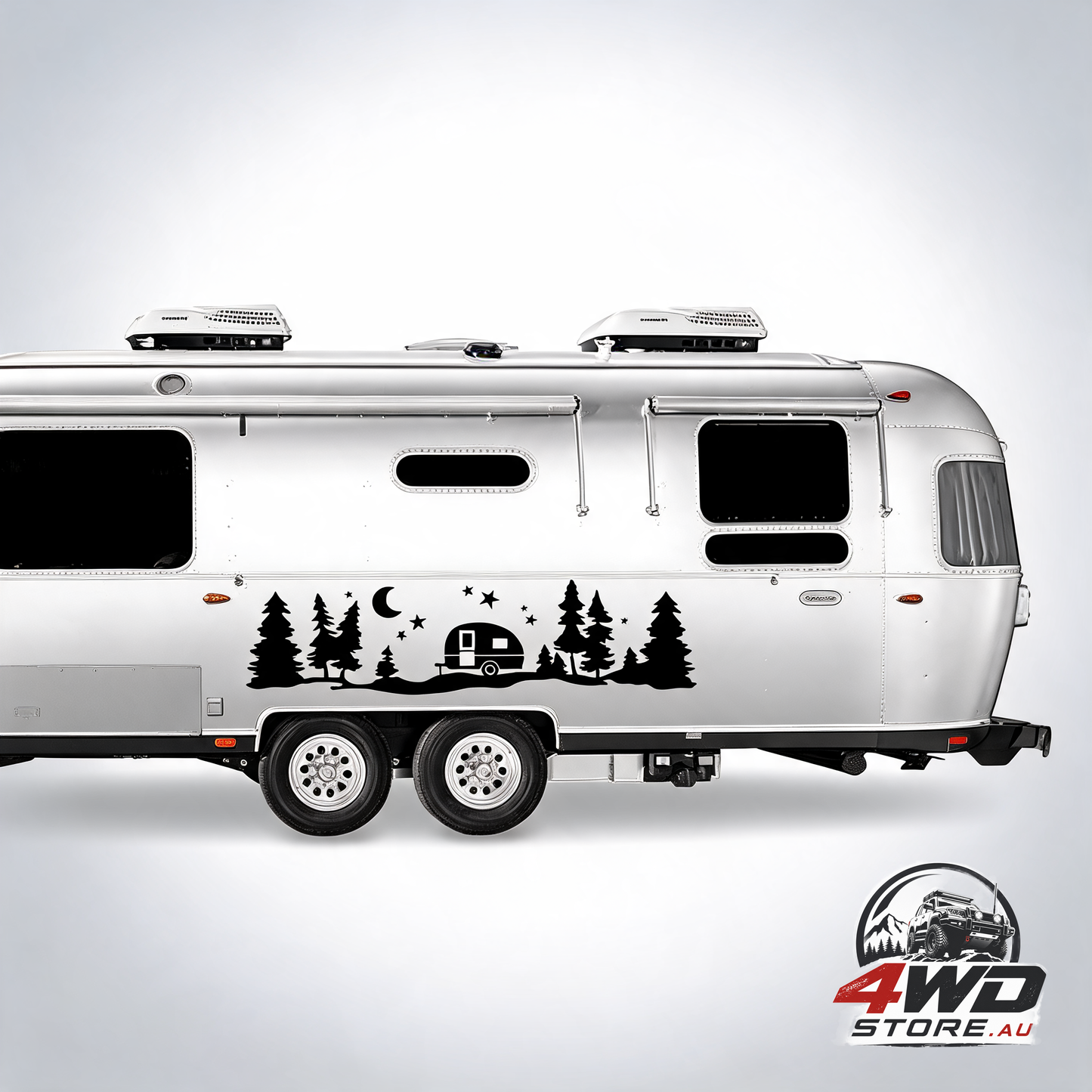 Tree forest vinyl body decal sticker for SUV, RV, van and caravan