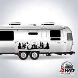 Tree forest vinyl body decal sticker for SUV, RV, van and caravan