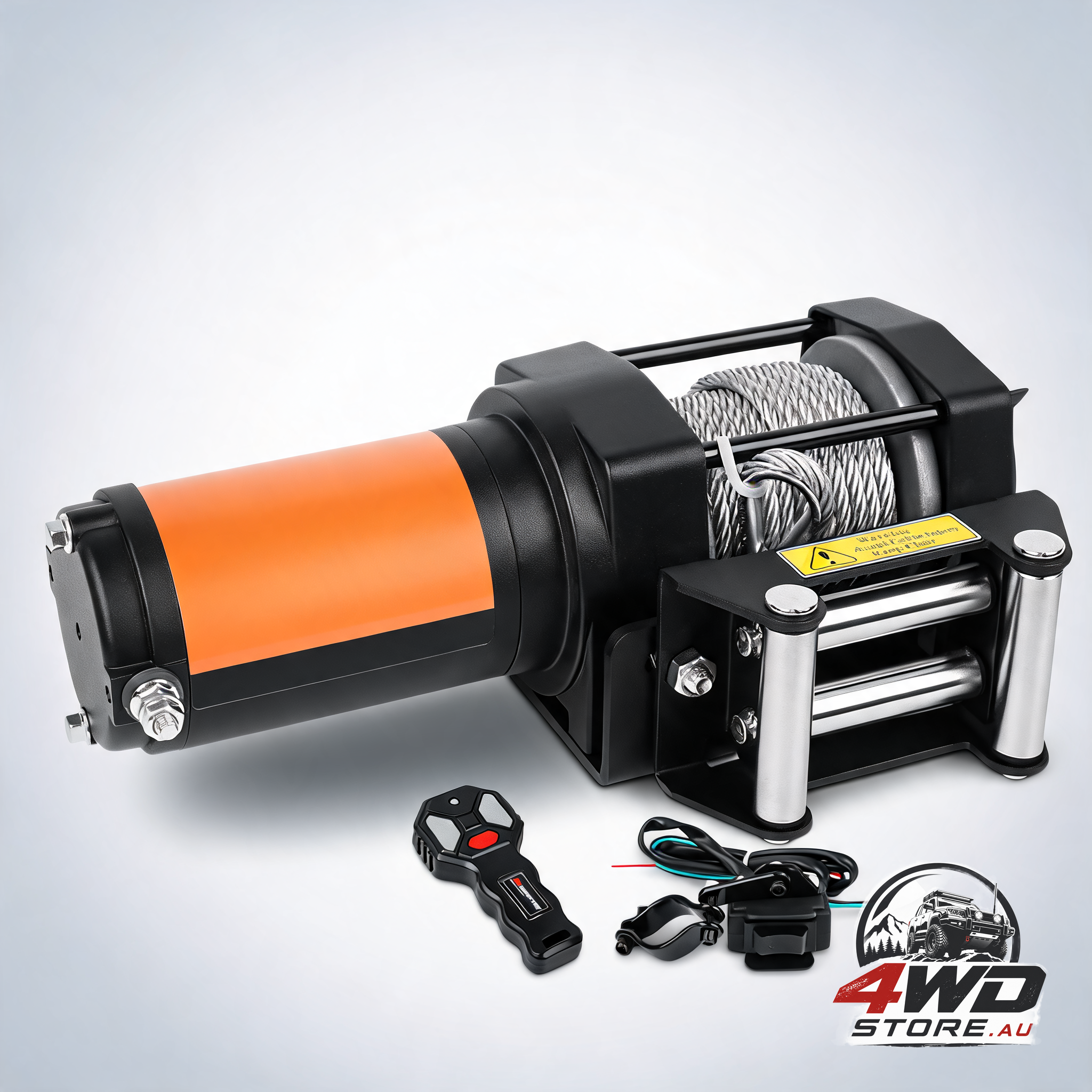 12V 4500LBS electric winch with steel cable and remote for trailer, ATV and UTV towing