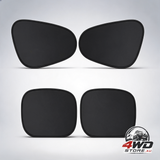 4 pcs static cling car window sunshade set, glue-free blackout with foldable wire frame