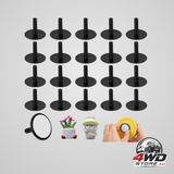 20 piece black car rubber duck holder with self-adhesive pads for dashboard display