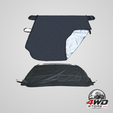 Black 147x90cm winter car windscreen cover, anti-ice and antifreeze snow protection
