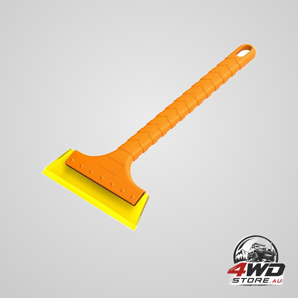 Snow brush and ice scraper with ergonomic foam handle, universal for cars and trucks
