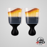 2 pack brown car interior detailing and dusting brushes with soft bristles