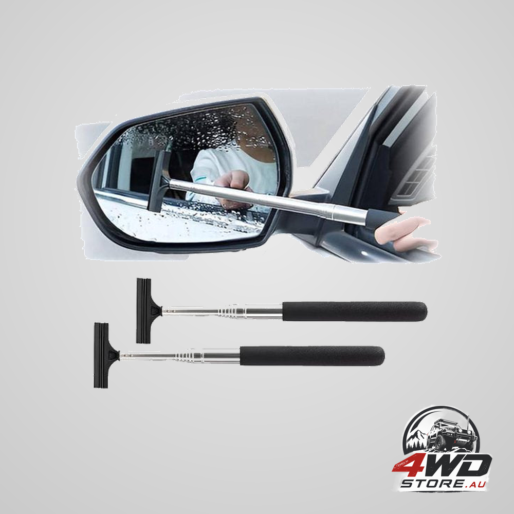 2 piece black telescopic rearview mirror wiper blades, up to 98cm, for all vehicles