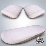 3 pack universal plush faux rabbit fur car seat covers, soft, warm and non-slip