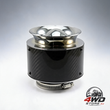 High flow 76mm carbon fibre air filter for car engine cold air intake, XH-UN013