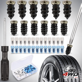 30 pcs rubber tyre repair nails with screwdriver for car and motorcycle, 15 small 15 large