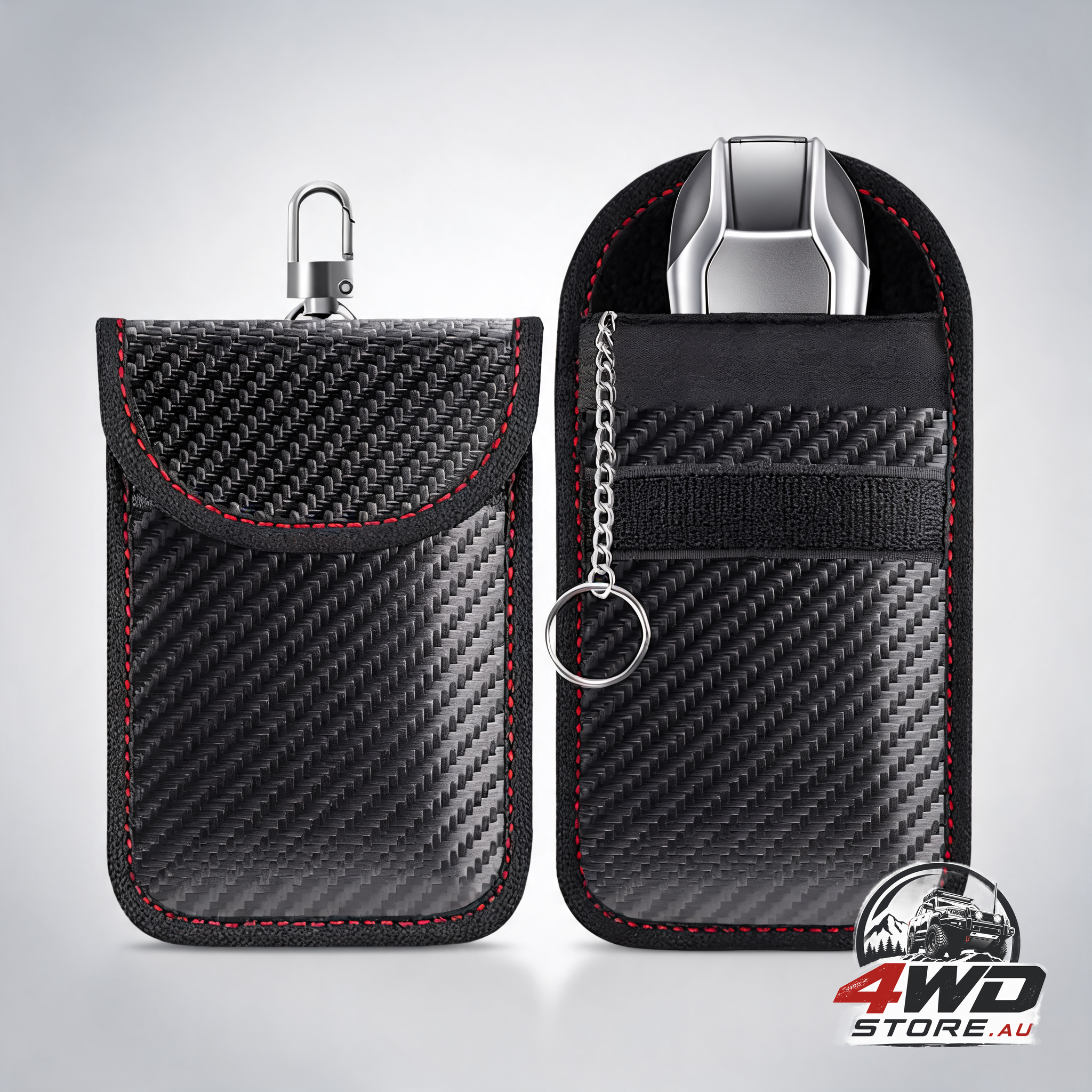 2 pack Faraday car key case, signal blocking keyless entry protector
