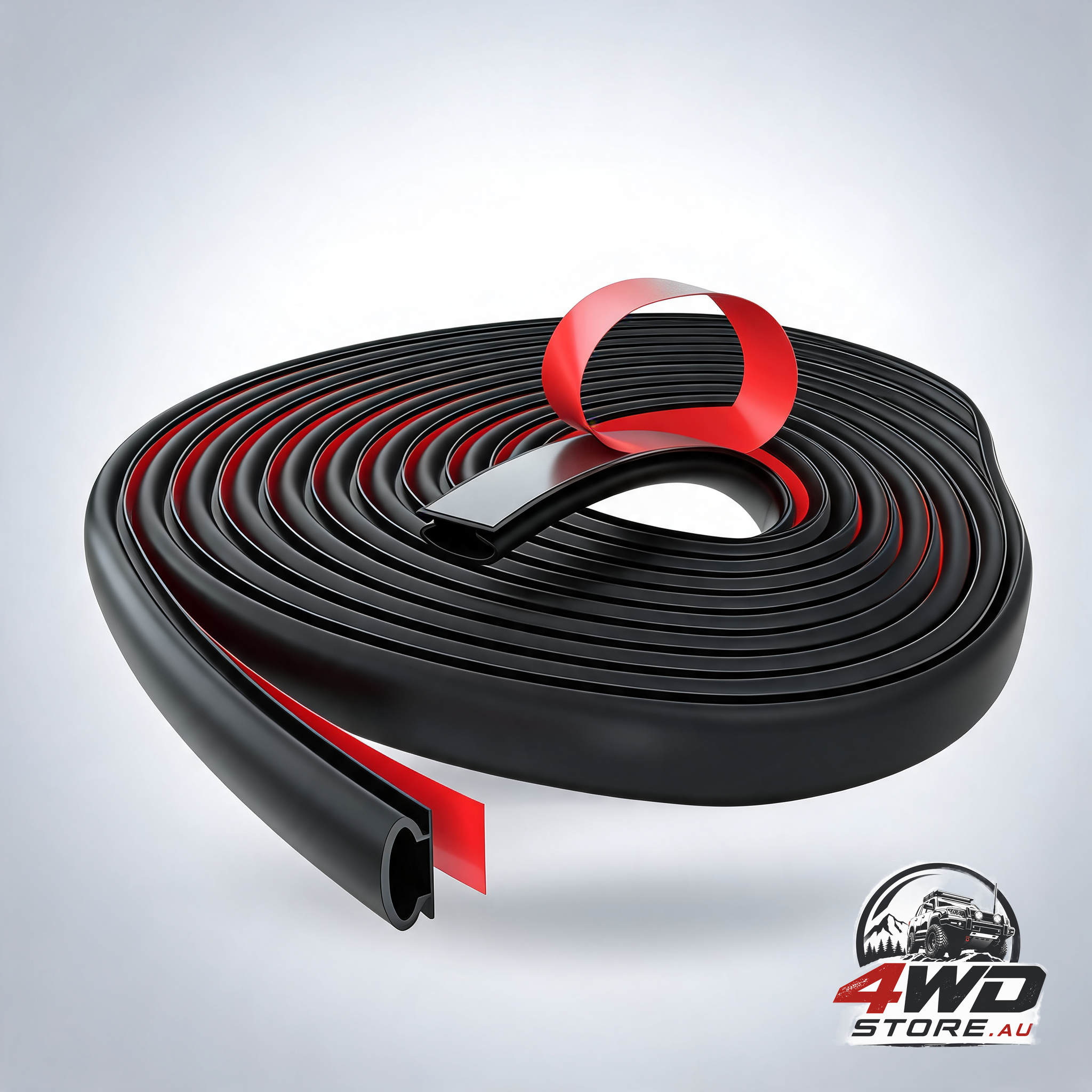 D-profile self-adhesive rubber weather strip door and window seal 6m black