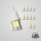 T10 LED bulbs white 10-pack W5W white diode bulbs