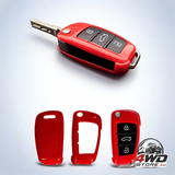 Black ABS carbon fibre car key cover case for Audi A6L, A1, Q3, Q7, TT, R8 and A3