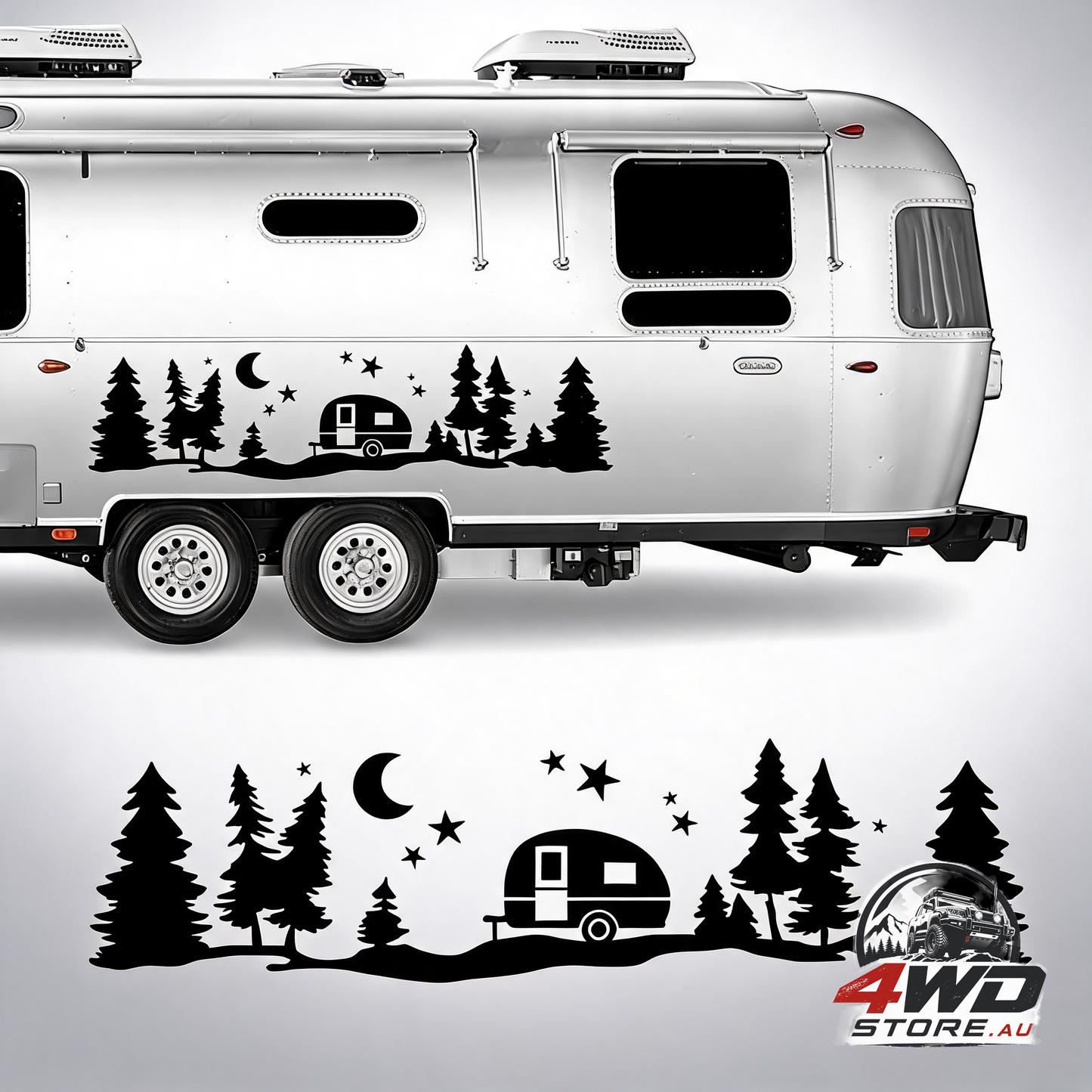 Tree forest vinyl body decal sticker for SUV — view 2
