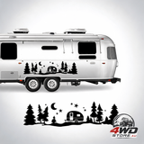 Tree forest vinyl body decal sticker for SUV, RV, van and caravan