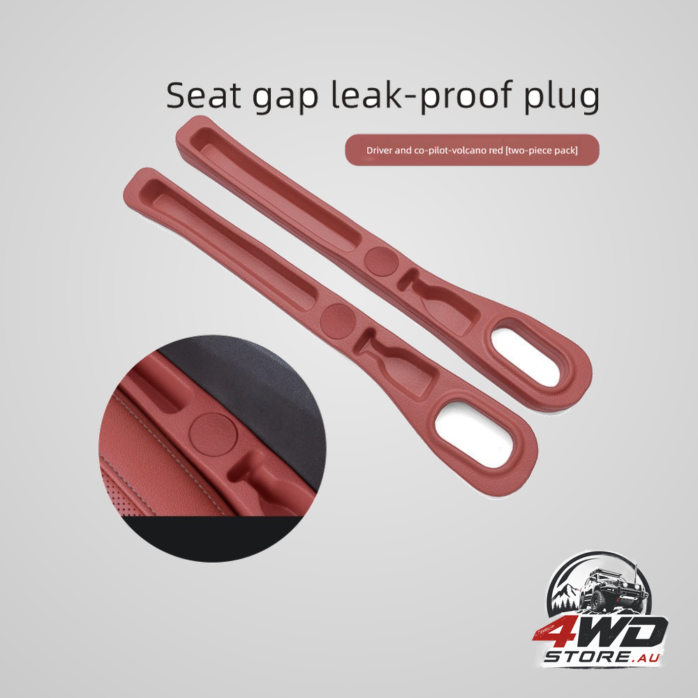 Car seat gap filler strip with storage slot — view 2