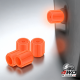 2 packs of 4 luminous tyre valve caps, glow in the dark universal wheel dust covers