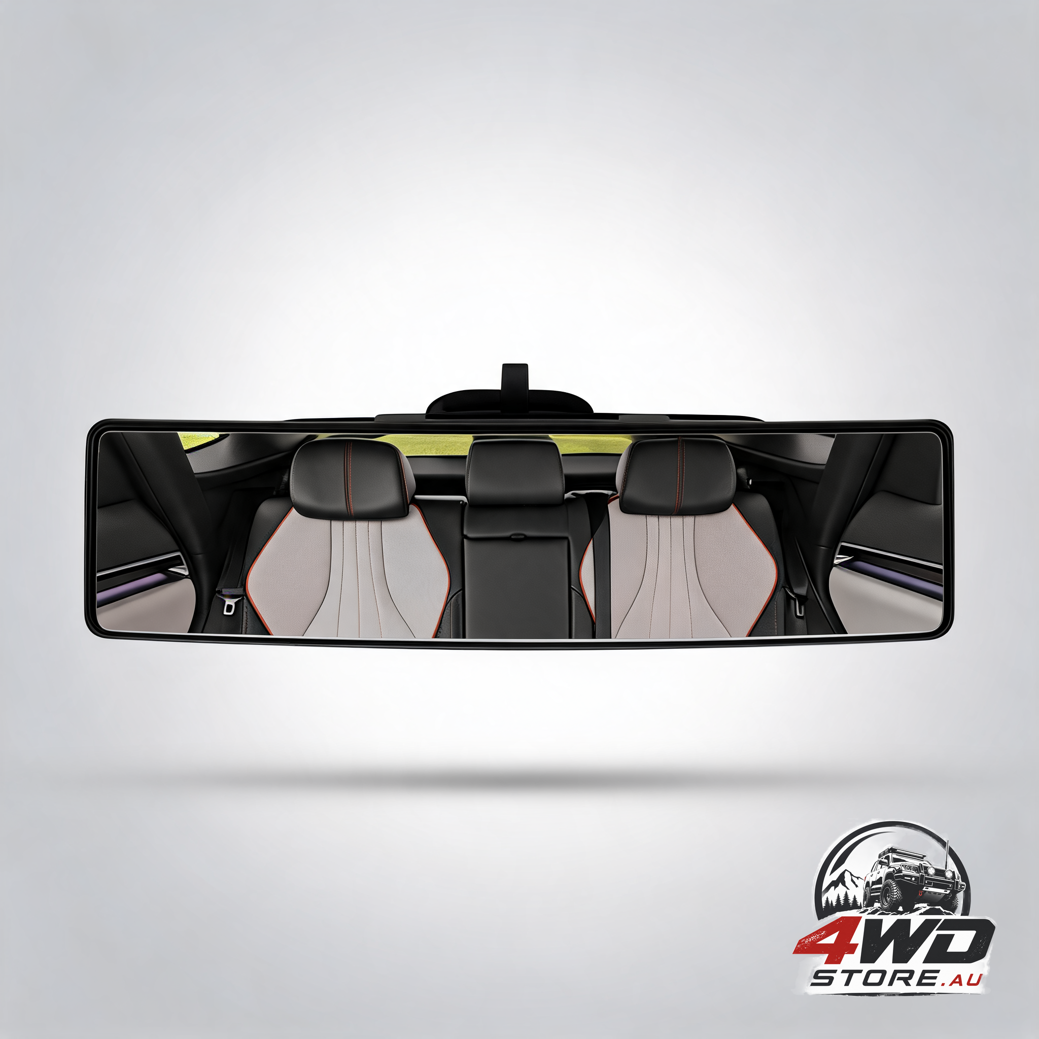 Panoramic rear view mirror, wide angle convex anti-glare clip-on interior mirror, 28.5cm