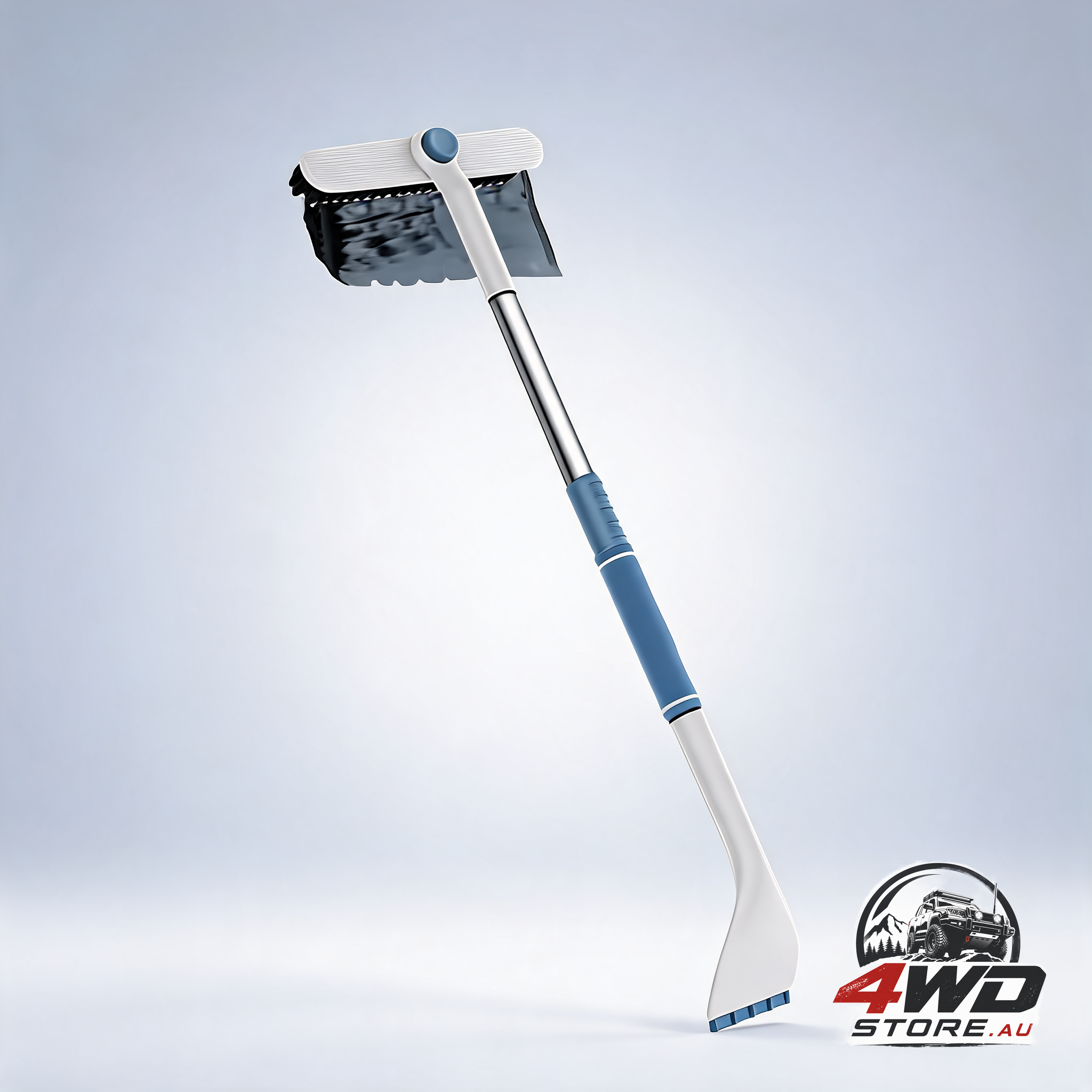 3-in-1 snow brush and ice scraper for car windows, extendable with 360 rotating long handle