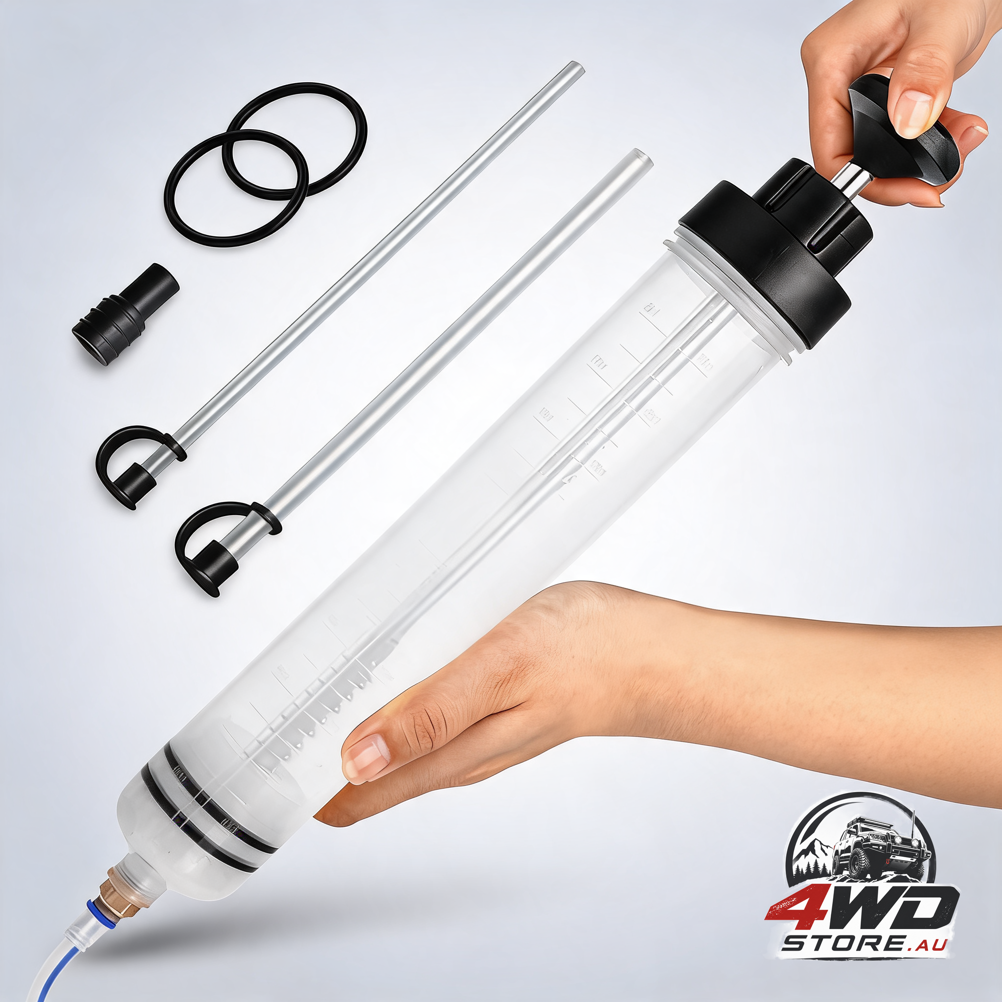 500cc manual fluid extractor pump, leak-free oil changer with carbon steel shaft and hoses