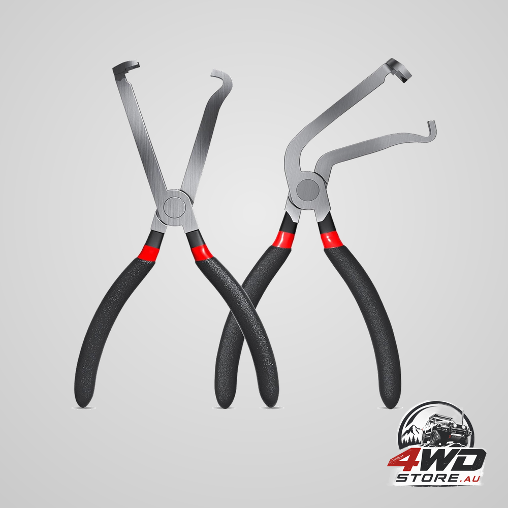 2-pack auto electrical disconnect pliers set, straight and 60 degree angle, non-slip handles