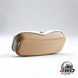 Car travel three-piece set with push-open eyeglass case, storage case and organiser