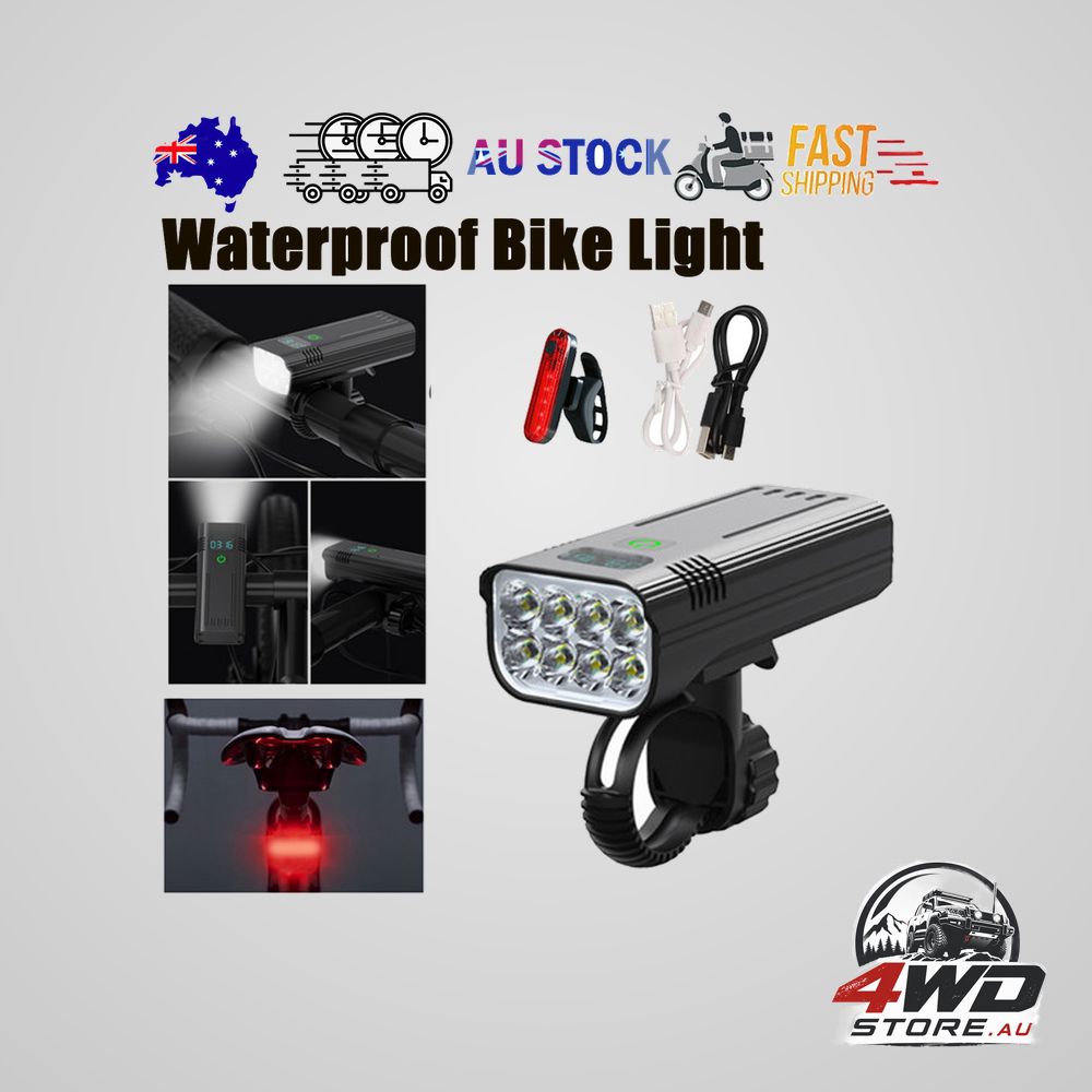 Waterproof bike light set with battery display — view 11