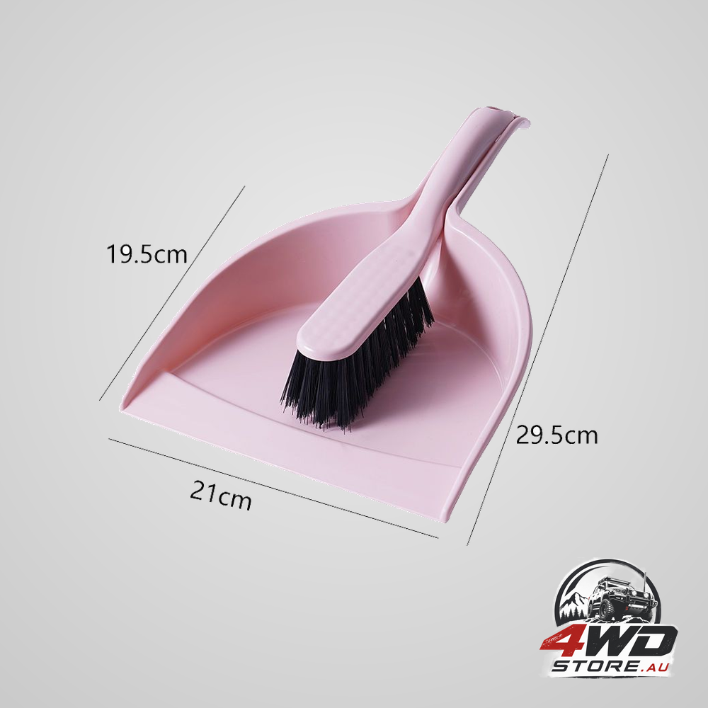 Mini dustpan and brush set, handheld sweeping broom with rubber lip for car and desktop