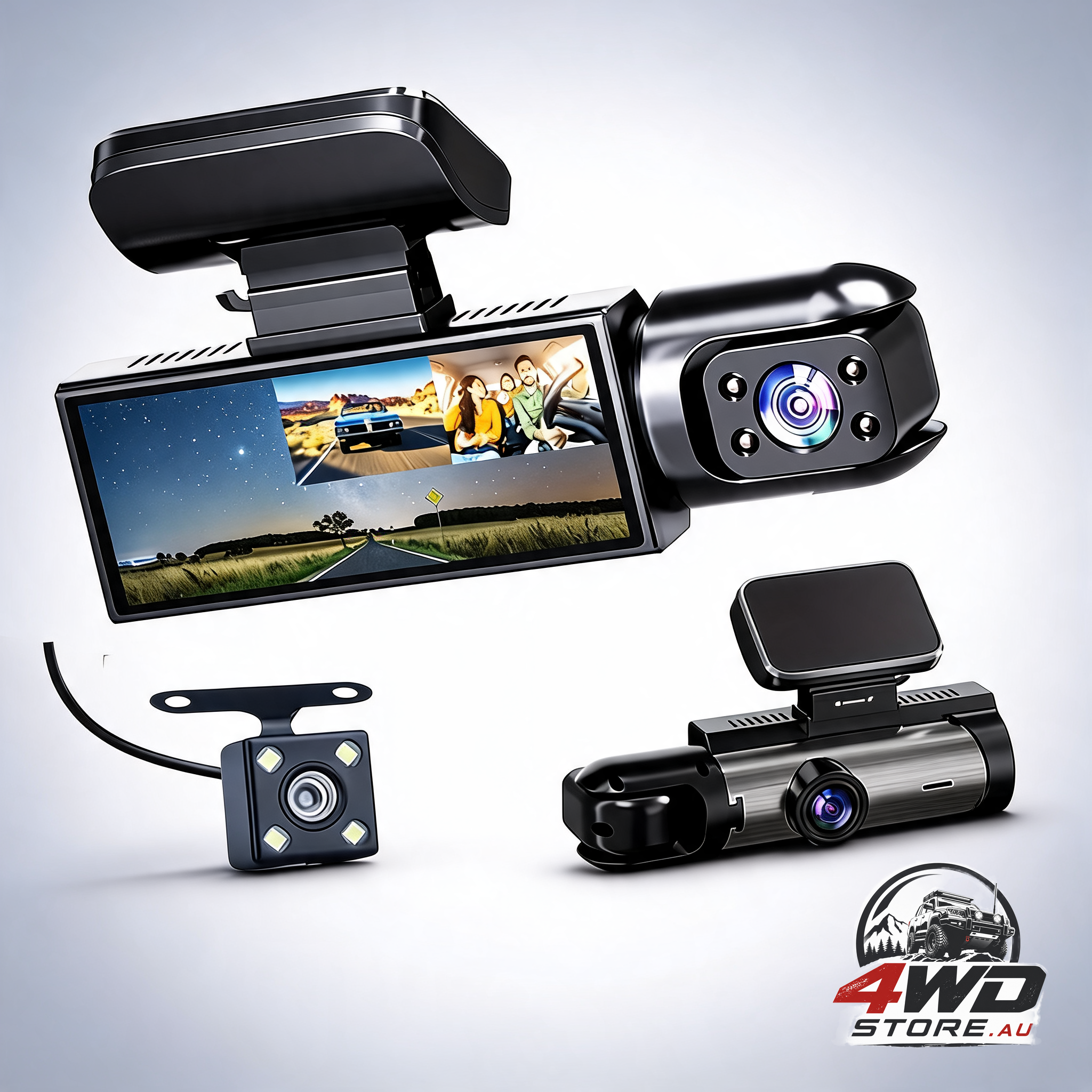 Triple lens dash cam 32GB 1080P HD — view 12