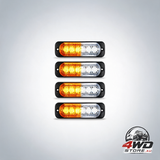 LED amber strobe lights, 4 pieces vehicle emergency hazard flashing lights for trucks
