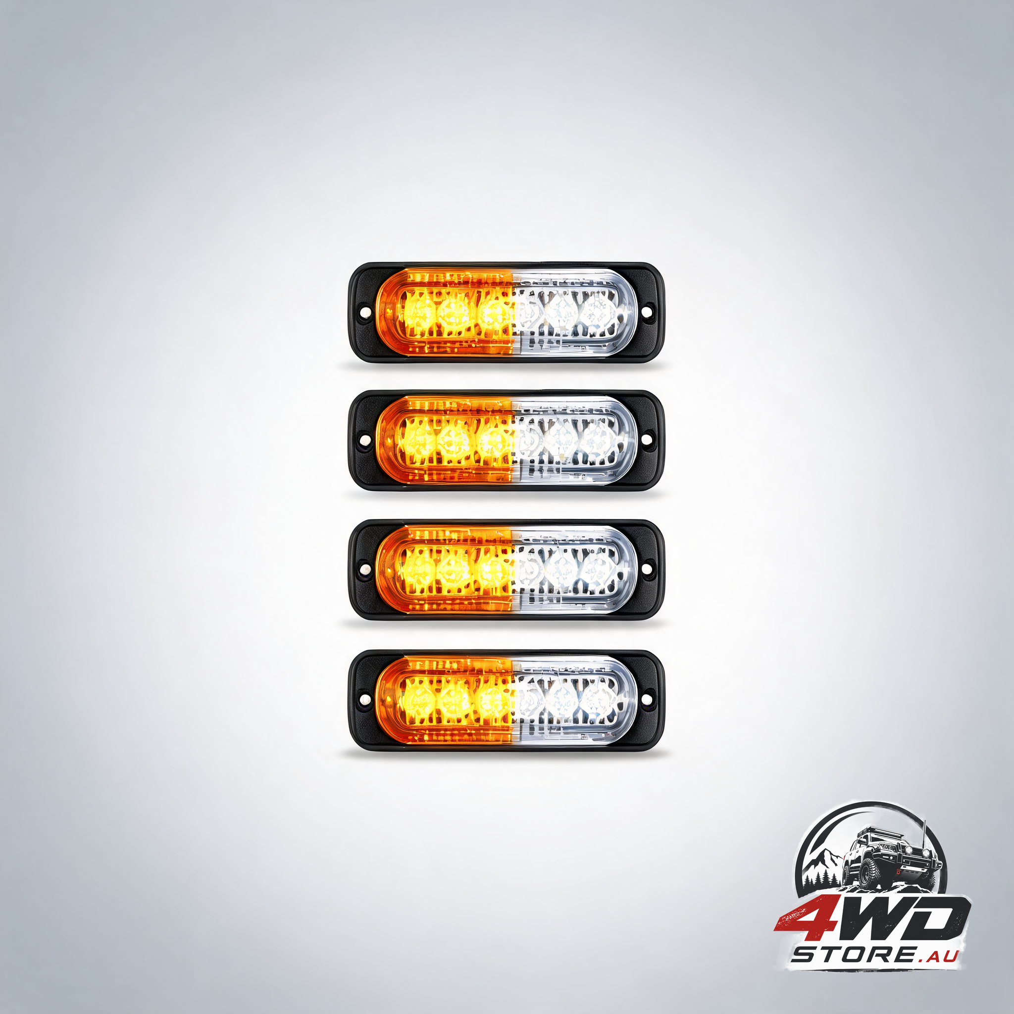 LED amber strobe lights, 4 pieces vehicle emergency hazard flashing lights for trucks
