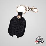 Leather car key sleeve, PU keychain protector with key ring, broken loop replacement