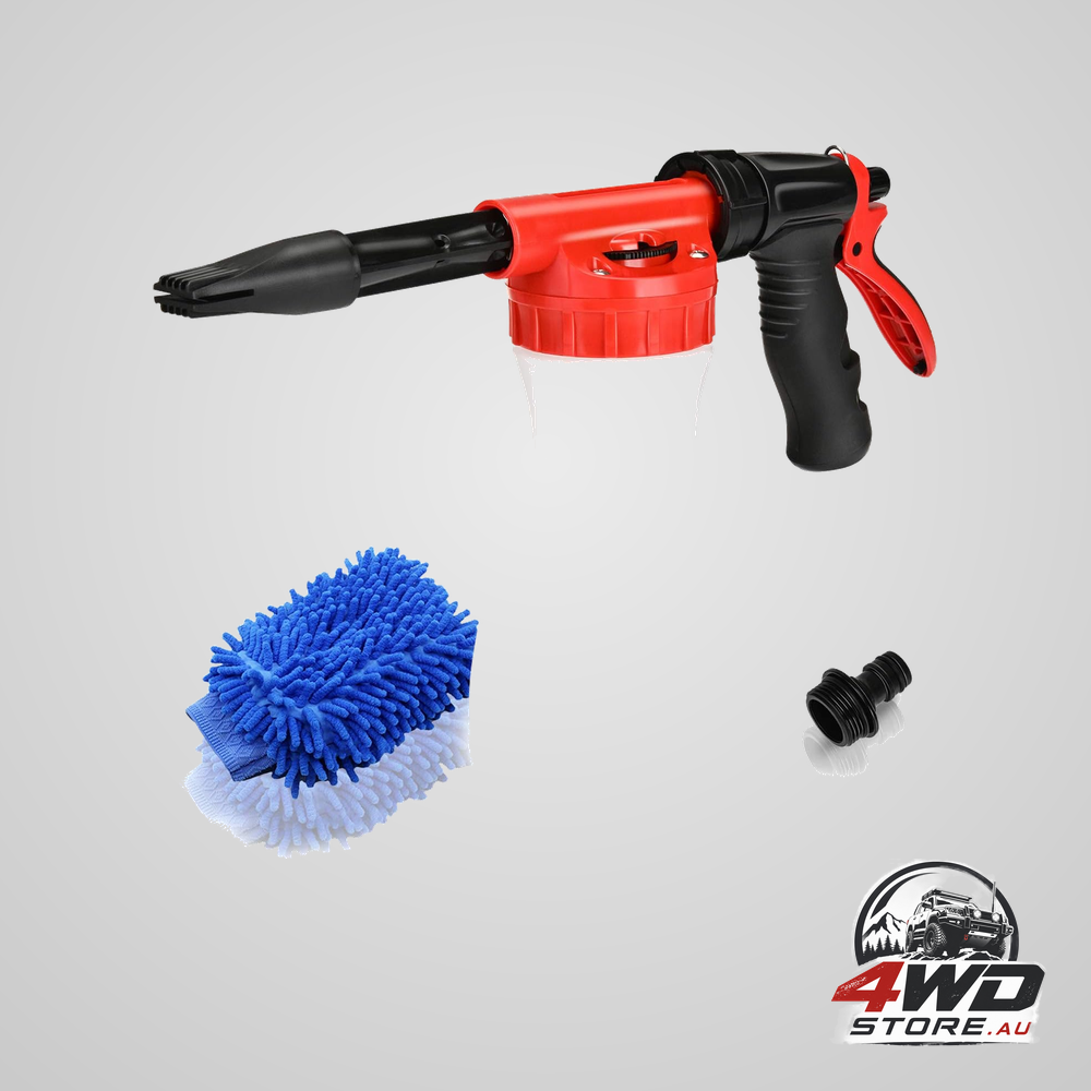 Car foam gun with adjustable ratio dial, snow soap blaster for standard garden hose