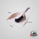Mini dustpan and brush set, handheld sweeping broom with rubber lip for car and desktop
