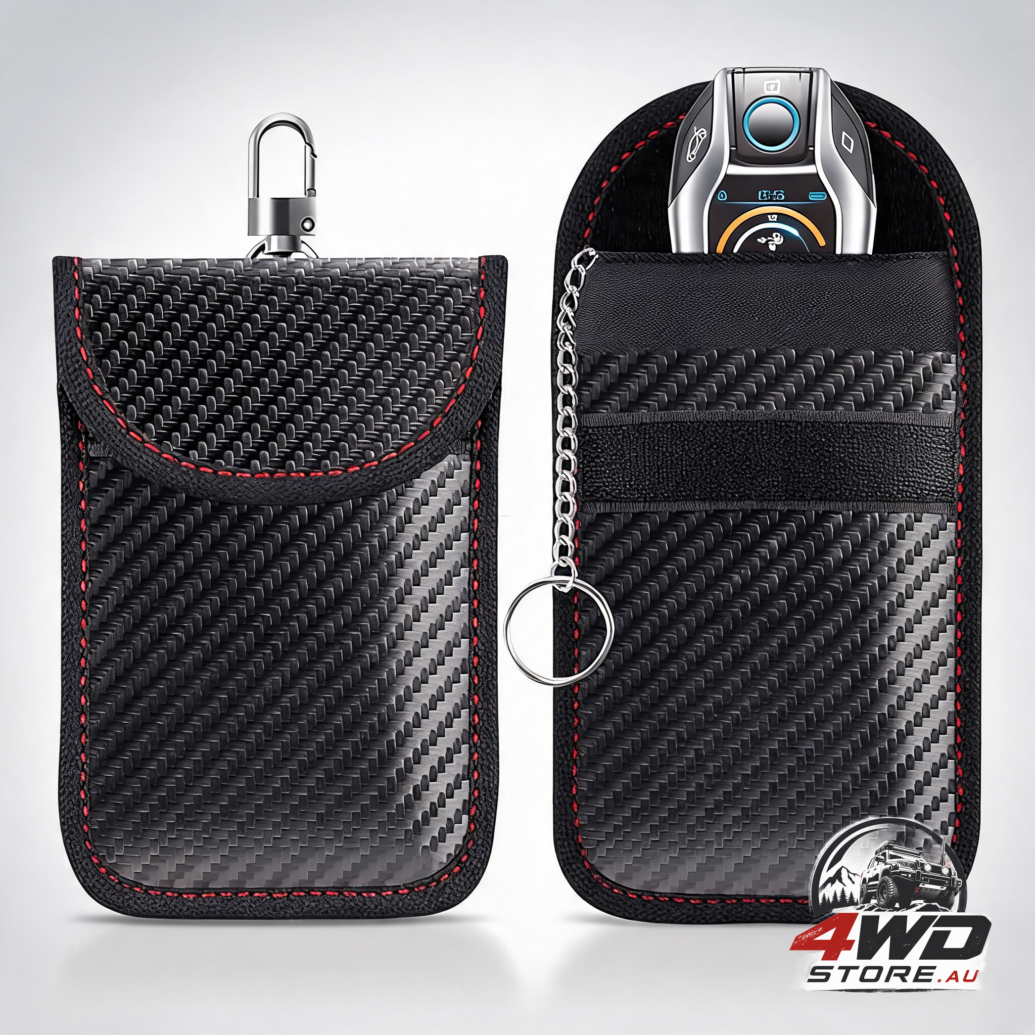 Faraday pouch car keys 2 pack RFID black — view 2