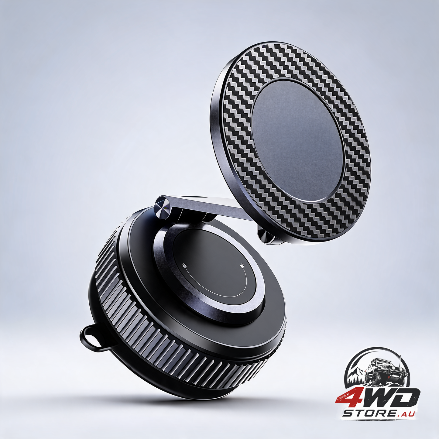 Suction car phone mount 360 magnetic carbon fibre — view 2