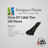 25cm UV Cable ties (wire — view 2