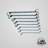Wurth double-end box wrench set, deep offset – 8 piece metric, POWERDRIV bi-hex, chrome vanadium steel
