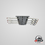 Wurth 4pcs ratchet combination wrench set with reversing lever – chrome vanadium steel, 72-Tooth, high-gloss finish