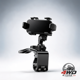 2-Pack multi-function 360° ABS rotating car phone holder - universal clip mount for dashboard, rearview mirror & sun visor