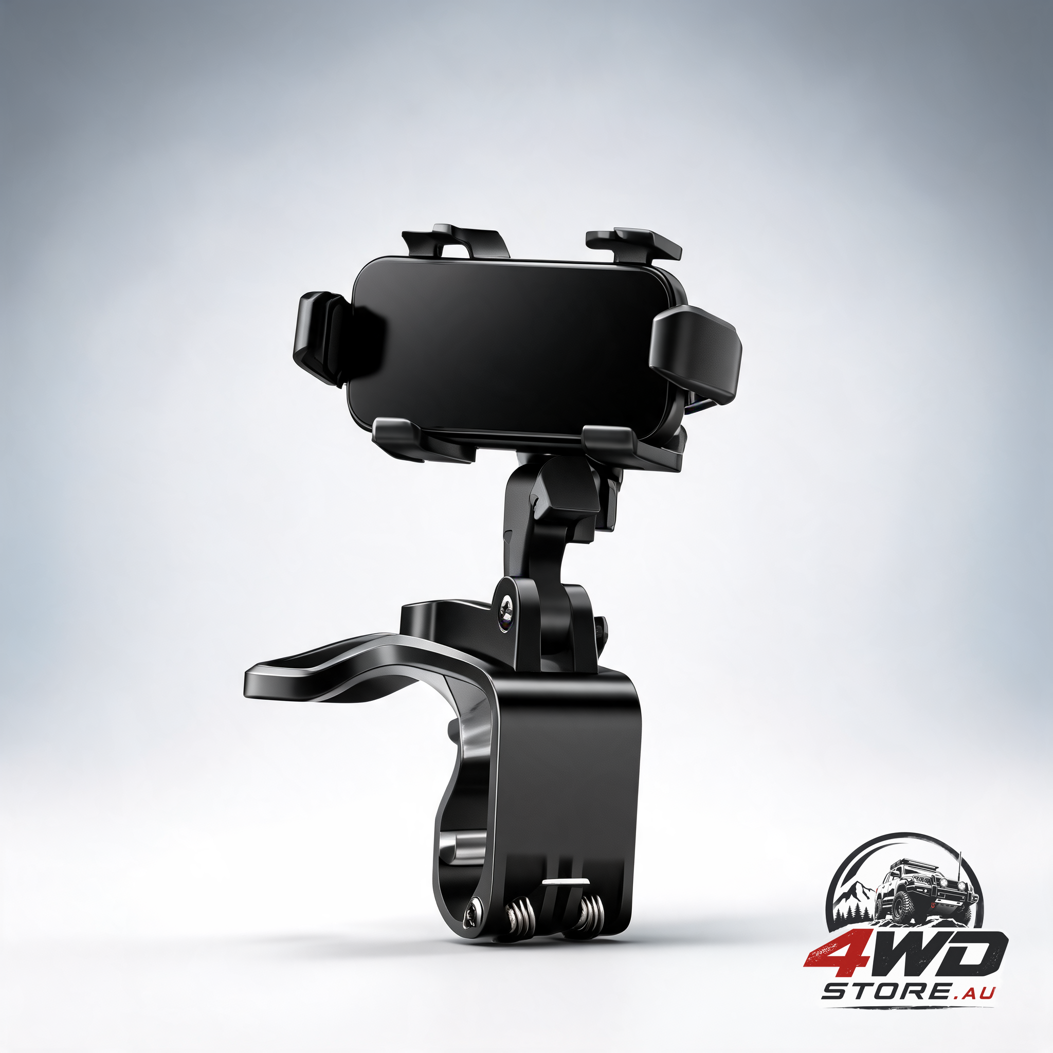 2-Pack multi-function 360° ABS rotating car phone holder - universal clip mount for dashboard, rearview mirror & sun visor
