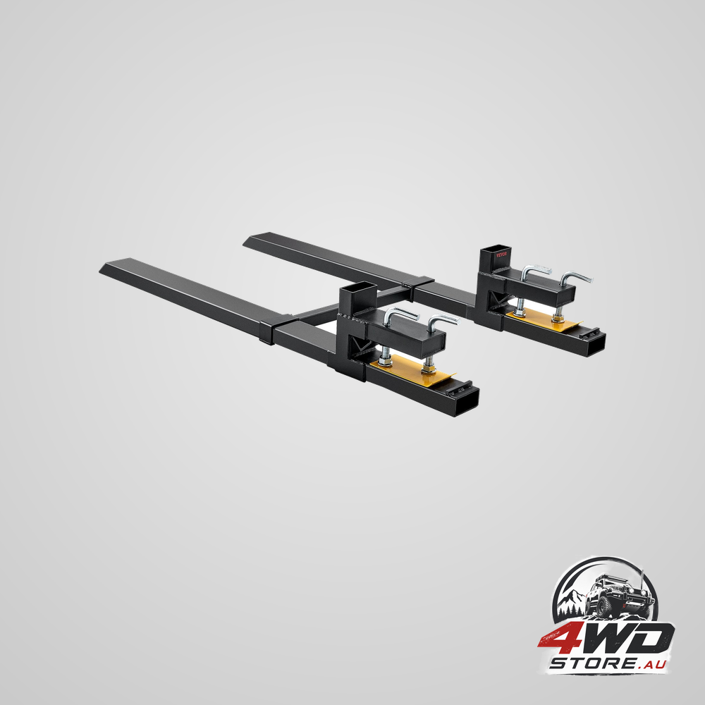 Pallet forks, 907 kg clamp on pallet forks, 1490 mm total length heavy duty pallet forks with adjustable stabilizer bar