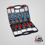 Helicoil thread repair kit, 338-Piece SAE and metric rethreading tool kit, M5, M6, M8, M10, M12, 1/4in, 5/16in, 3/8in