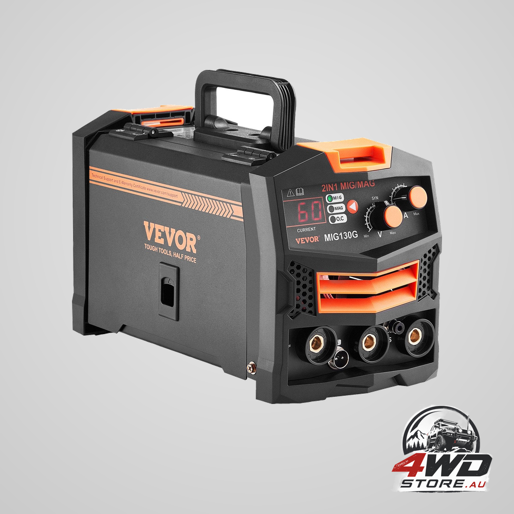 MIG welder, 130A synergic mig welding machine, 2-in-1 gas mig/gasless flux core MIG multi-process welder machine, portable