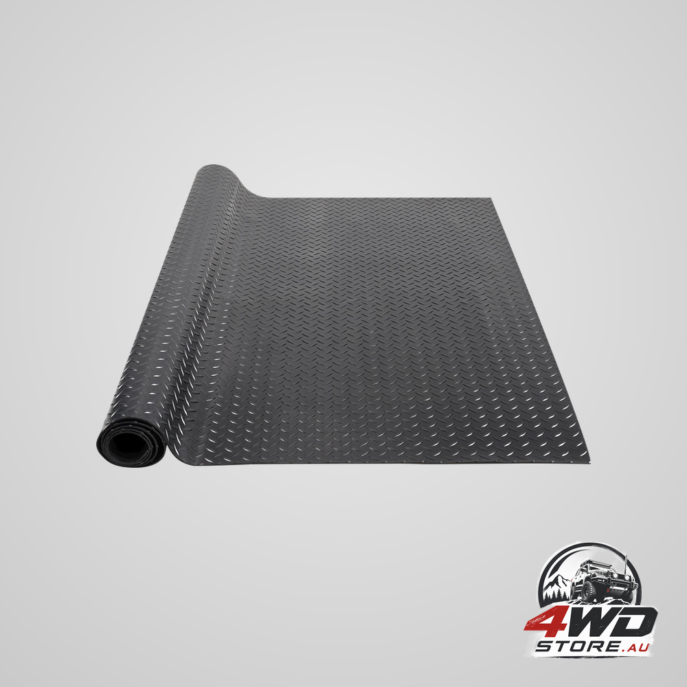 Diamond-plate rubber flooring roll, 3 mm x 4 ft x 15 ft garage floor mat, SBR rubber garage flooring roll, easy to clean