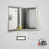 NEMA steel enclosure, 25 x 20 x 15 cm NEMA 4X steel electrical box, IP66 waterproof & dustproof, outdoor/indoor electrical