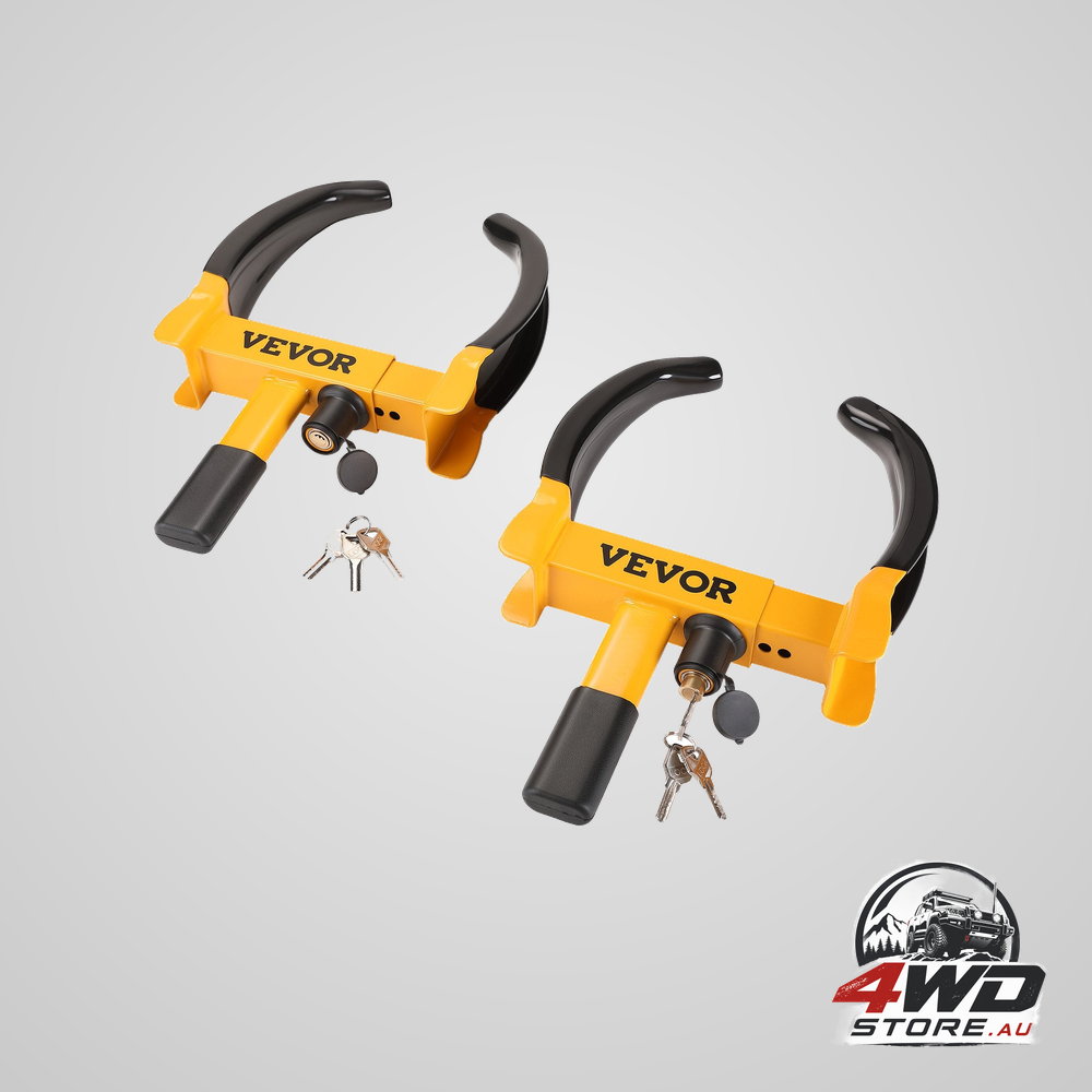 Wheel lock, 2 packs universal wheel clamp lock, adjustable anti theft trailer lock wheel clamp, heavy-duty steel tyre lock