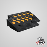 Rubber curb ramp 2 pack, 12.7 cm rise height heavy-duty 15 tons load capacity threshold ramps, driveway ramps with stable
